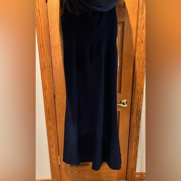 JJs House Elegant Long Sleeve Gray Dress with Cape - Picture 5 of 13